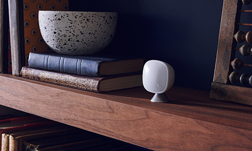 ecobee SmartSensor on bookshelf